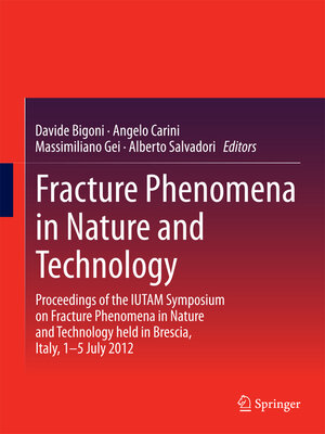 cover image of Fracture Phenomena in Nature and Technology